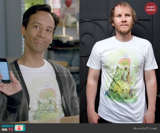 Threadless The Friendly Spirit Tee worn by Abed Nadir (Danny Pudi) on Community