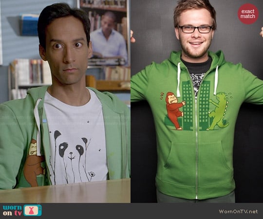 Threadless 'This is Mine' Hoodie worn by Abed Nadir (Danny Pudi) on Community