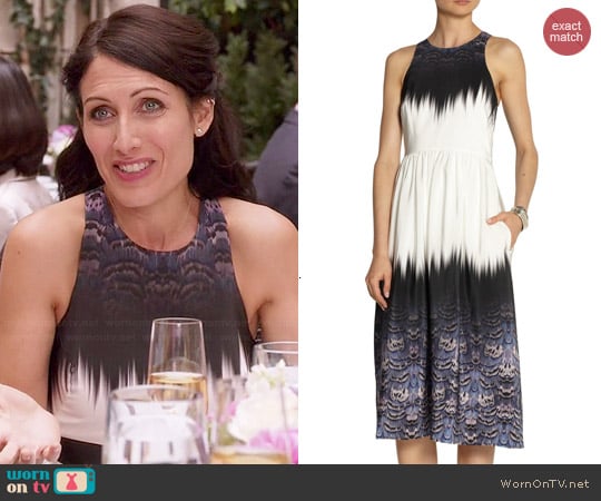 Tibi Printed Silk Dress worn by Lisa Edelstein on GG2D