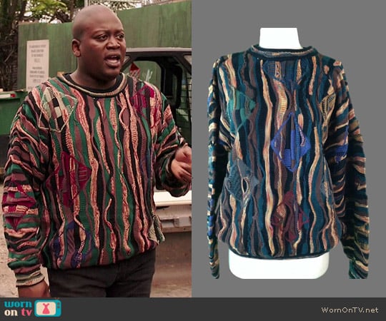 Titus Vintage Tundra Textured Sweater worn by Titus (Tituss Burgess) on Unbreakable Kimmy Schmidt