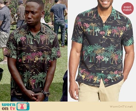 Tommy Bahama Palm Selleck Shirt worn by Lamorne Morris on New Girl