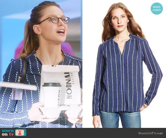 Tommy Hilfiger Diamond Print Tunic worn by Kara Danvers (Melissa Benoist) on Supergirl