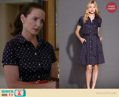 Tommy Hilfiger Foulard Printed Shirtdress worn by Kristin Davis on Bad Teacher