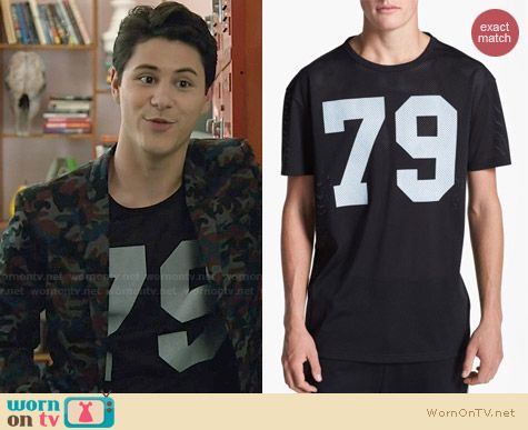 Topman 79 Oversized Mesh T-shirt worn by Michael Willett on Faking It