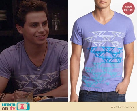 Topo Ranch Topo Tribe Tee in Orchid worn by Jake Austin on The Fosters