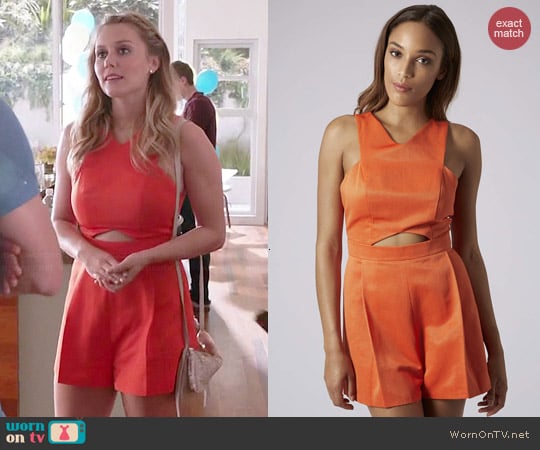 Topshop Cutout Playsuit worn by Julianna Guill on GG2D