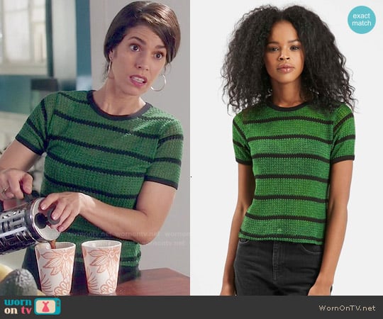 WornOnTV: Marisol’s green striped top on Devious Maids | Ana Ortiz ...