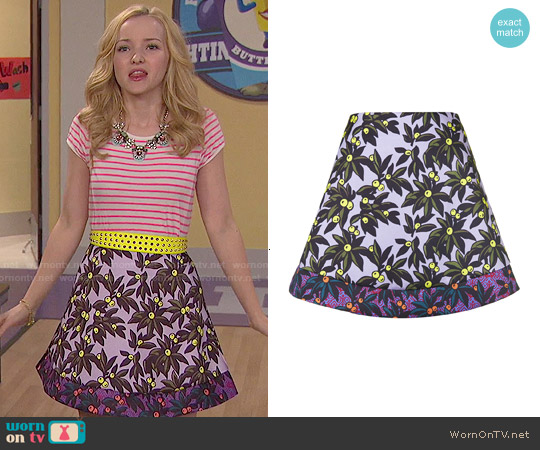 Topshop Berry Print Skater Skirt worn by Liv Rooney (Dove Cameron) on Liv and Maddie