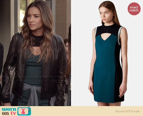 Topshop Colorblock Body-con Dress worn by Shay Mitchell on PLL