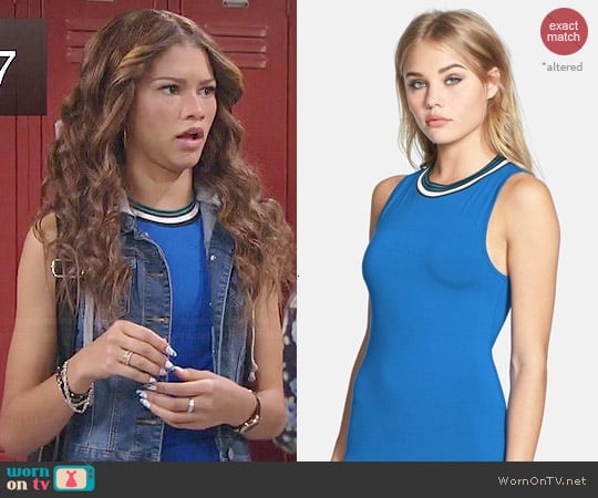 Topshop Contrast Trim Jersey Midi Dress worn by K.C. Cooper (Zendaya) on KC Undercover