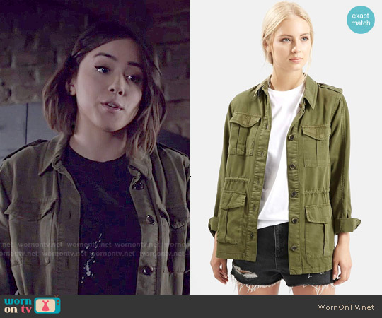 Topshop Elsa Four Pocket Utility Jacket worn by Skye/Daisy (Chloe Bennet) on Agents of SHIELD