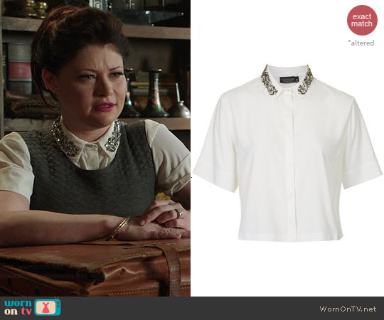 Topshop Embellished Collar Shirt worn by Emilie de Ravin on OUAT