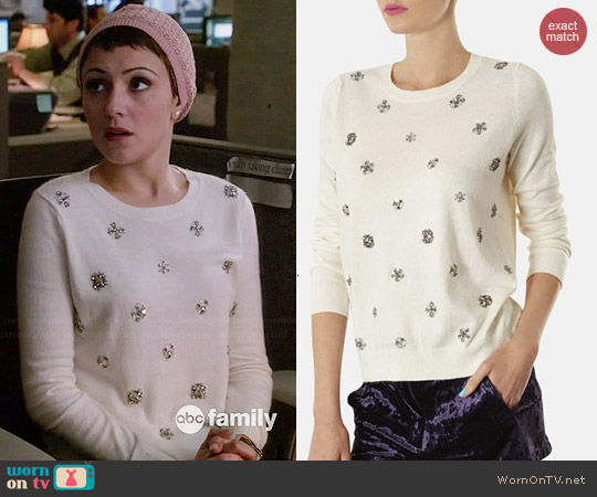 Topshop Embellished Knit Sweater worn by April Carver (Italia Ricci) on Chasing Life