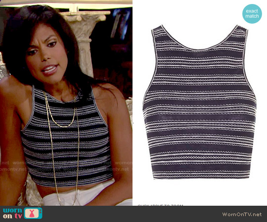 Topshop Embroidered Cross Back Tank worn by Maya Avant (Karla Mosley) on The Bold and the Beautiful