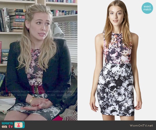 Topshop Floral Print Body-Con Dress worn by Kelsey Peters (Hilary Duff) on Younger