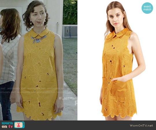 Topshop Floral Cutwork Shift Dress worn by Carol Pilbasian (Kristen Schaal) on Last Man On Earth