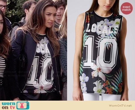 Topshop Locals Only Floral Tank worn by Shay Mitchell on PLL