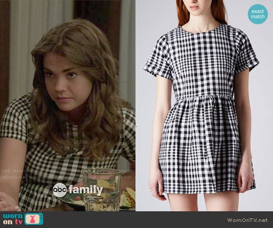 Topshop Gingham Check Dress worn by Callie Jacob (Maia Mitchell) on The Fosters