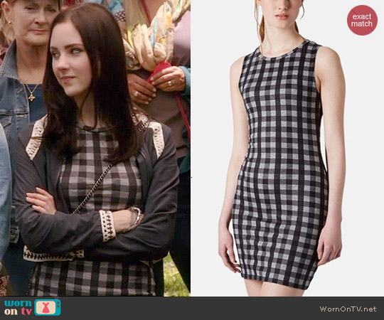 Topshop Gingham Sheath Minidress worn by Brenna Carver (Haley Ramm) on Chasing Life