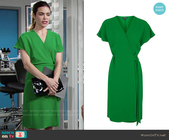 Topshop Wrap Dress worn by Victoria Newman (Amelia Heinle) on The Young and the Restless