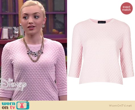 Topshop Hexagon Quilted Top worn by Peyton List on Jessie