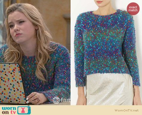 Topshop Knitted Crazy Bobble Jumper worn by Taylor Spreitler on Melissa & Joey