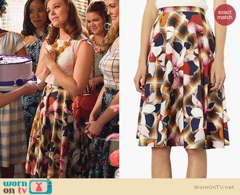 Topshop Marigold Midi Skater Skirt worn by Kaitlyn Black on Hart of Dixie