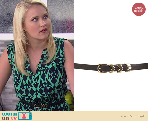 Topshop Metal Chevron Keeper Belt worn by Emily Osment on Young & Hungry