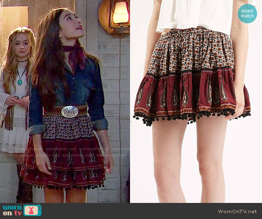 Topshop Paisley Mini Skirt worn by Riley Matthews (Rowan Blanchard) on Girl Meets World