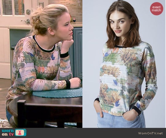 Topshop Rumours Sweat worn by Lennox Scanlon (Taylor Spreitler) on Melissa and Joey