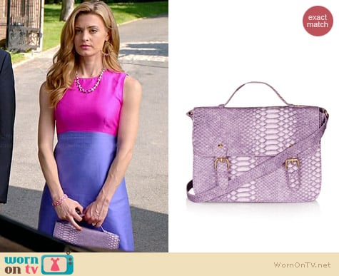 Topshop Snake Satchel worn by Brooke D'Orsay on Royal Pains