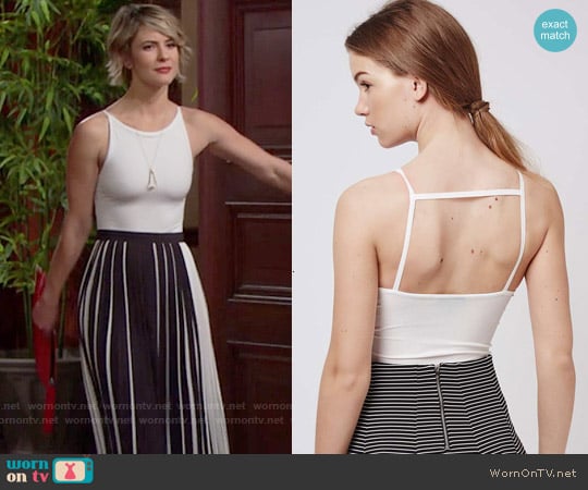 Topshop Strappy Back Body worn by Caroline Spencer (Linsey Godfrey) on The Bold and the Beautiful