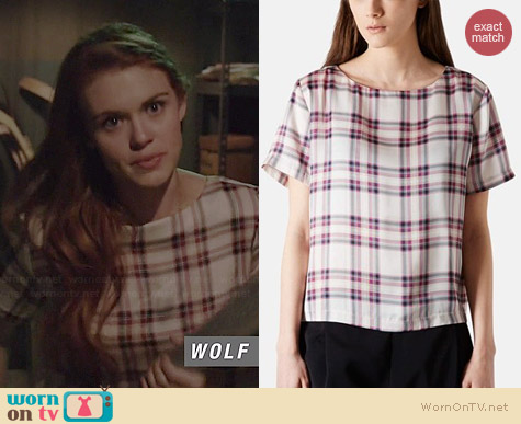 Topshop Summer Check Print Tee worn by Holland Roden on Teen Wolf