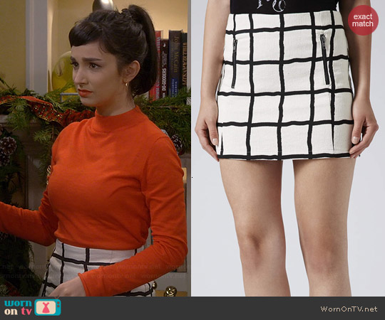 Topshop Window Pane Pelmet Skirt worn by Molly Ephraim on Last Man Standing