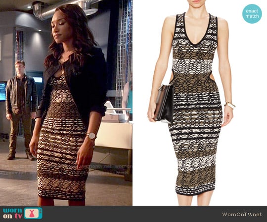 Torn by Ronny Kobo Alexa Dress worn by Iris West (Candice Patton) on The Flash