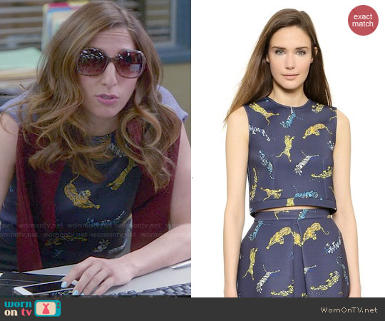 Torn by Ronny Kobo 'Amira' Crop Top worn by Gina Linetti (Chelsea Peretti) on Brooklyn Nine-Nine