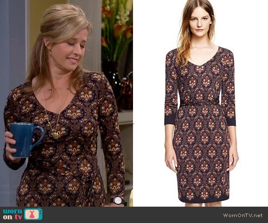 Tory Burch Damask Print Dress worn by Nancy Travis on Last Man Standing