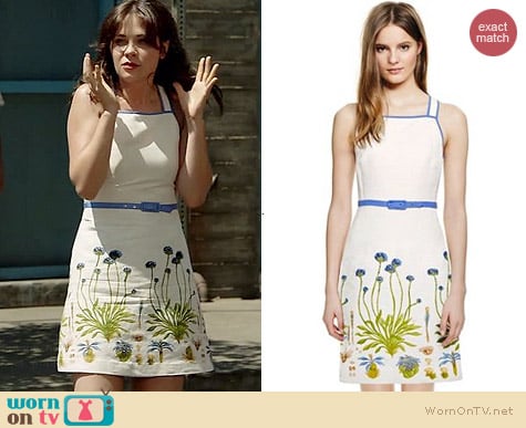 Tory Burch Emilia Dress worn by Zooey Deschanel on New Girl