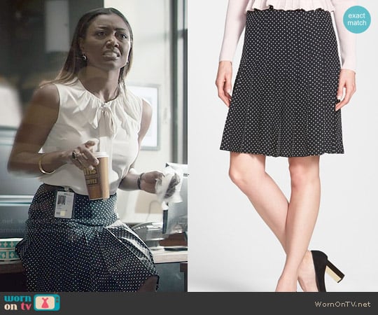 Tory Burch 'Erika' Polka Dot Skirt worn by Daisy Grant (Patina Miller) on Madam Secretary