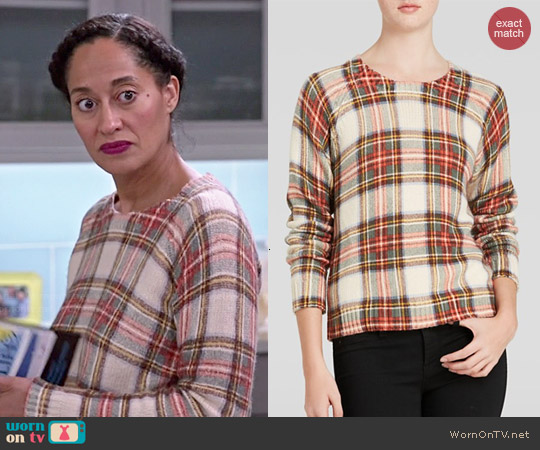 Townsen Sleigh Plaid Sweater worn by Rainbow Johnson (Tracee Ellis Ross) on Black-ish