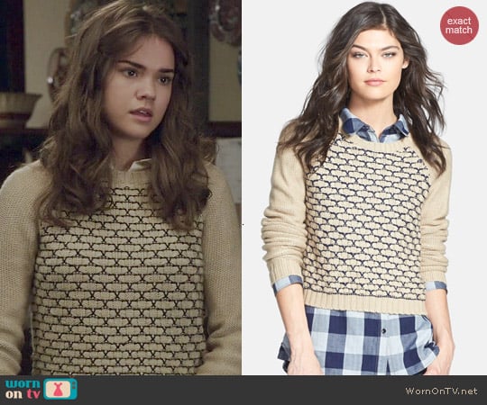 Treasure & Bond Box Stitch Sweater worn by Callie Jacob (Maia Mitchell) on The Fosters