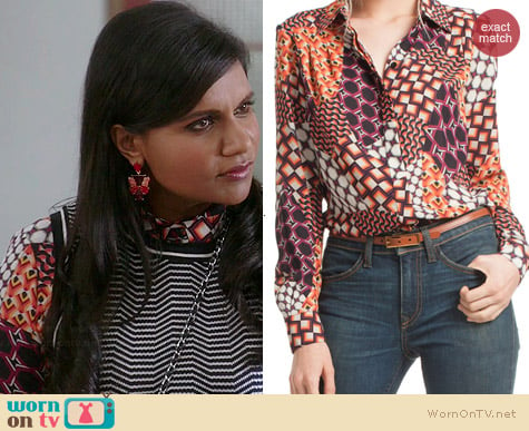 Trina Turk Crystal 2 Top worn by Mindy Kaling on The Mindy Project