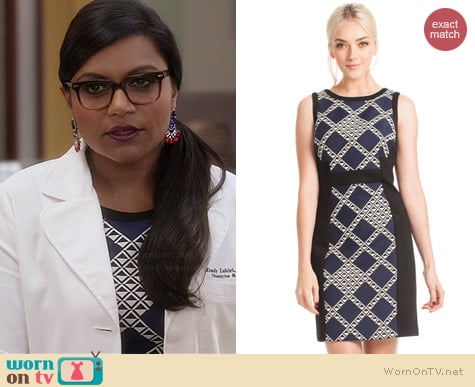 Trina Turk Zelda Dress worn by Mindy Kaling on The Mindy Project