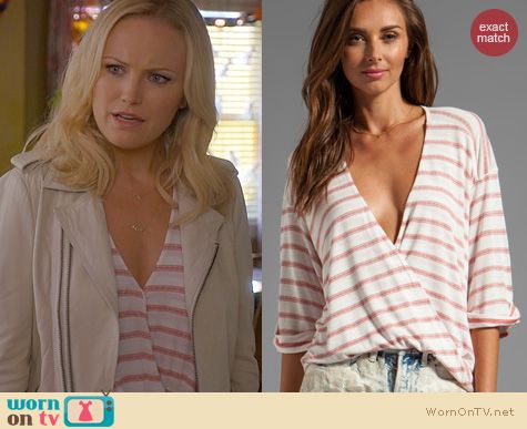 Trophy Wife Fashion: Blue Life Hayley Striped Top worn by Malin Akerman