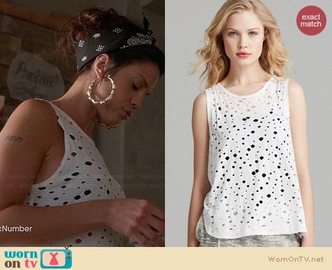 Twenty Tees Rippled Perforated Muscle Tee worn by Vanessa Ferlito on Graceland