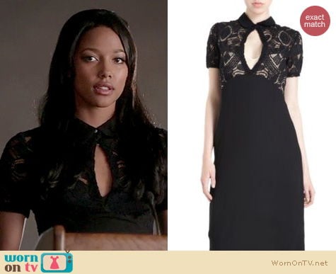 Twisted Fashion: L'Agence lace keyhole dress worn by Kylie Bunbury