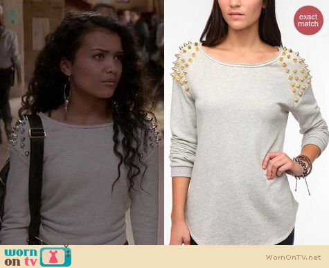 Twisted Fashion: Urban Outfitters Super Studded Sweatshirt worn by Jamila Valesquez