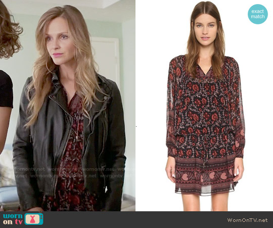 Ulla Johnson Aida Dress in Dark Red worn by Phoebe Wells (Beau Garrett) on Girlfriends Guide to Divorce