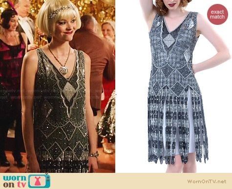 Unique Vintage Gunite 1920s Stevie Reproduction Flapper Dress worn by Jaime King on Hart of DIxie