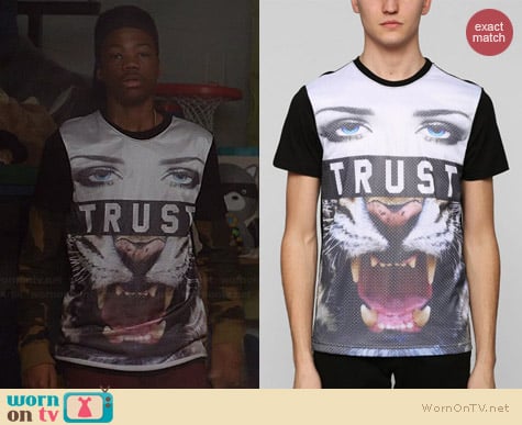 Urban Outfitters Trust Tiger Girl Mesh Tee worn by Astro on Red Band Society